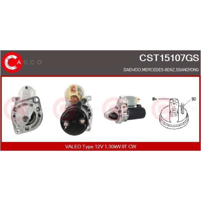 CASCO Anlasser CST15107GS