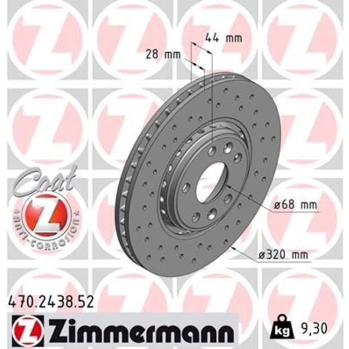Zimmermann 72 481 056 Sport Bremsscheibe Vorderachse Sport 470.2438.52 Zimmermann 72 481 056 Sport Bremsscheibe Vorderachse Sport 470.2438.52