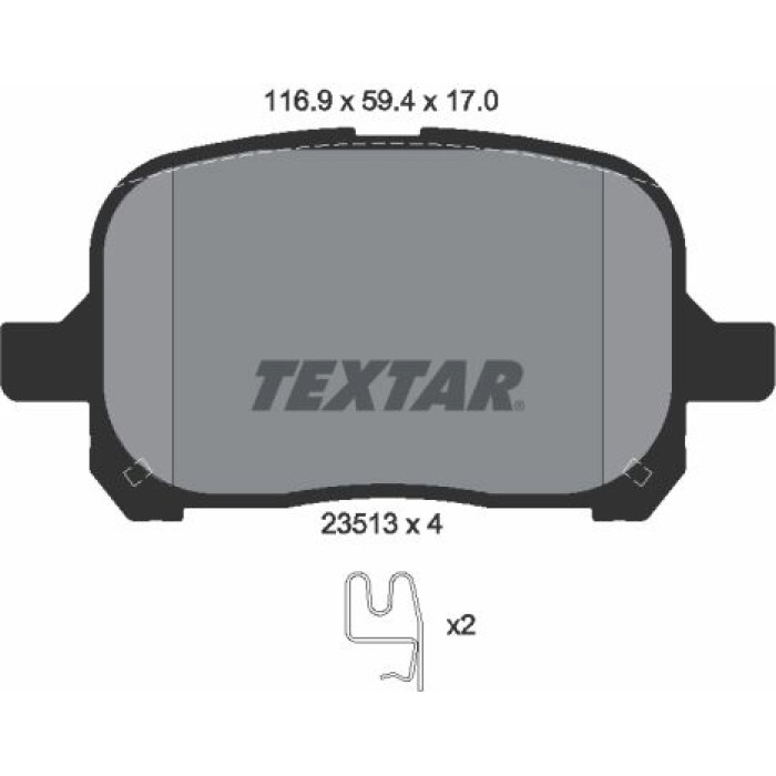 Textar Bremsbelagsatz 2351302 Textar Bremsbelagsatz 2351302