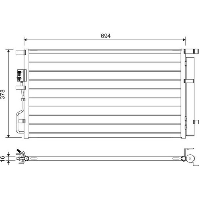 Valeo Klimakondensator 822614