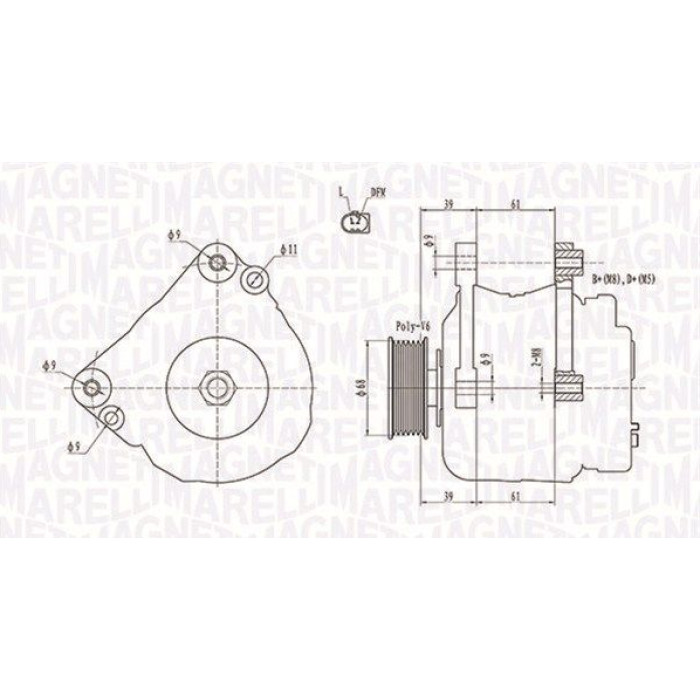 Magneti Marelli Lichtmaschine 063731587010 Magneti Marelli Lichtmaschine 063731587010