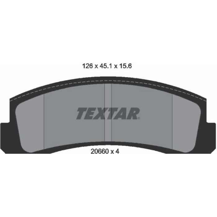 Textar Bremsbelagsatz 2066001 Textar Bremsbelagsatz 2066001