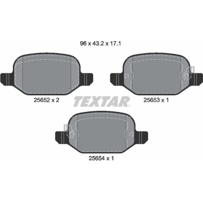 Textar Bremsbelagsatz 2565201 Textar Bremsbelagsatz 2565201