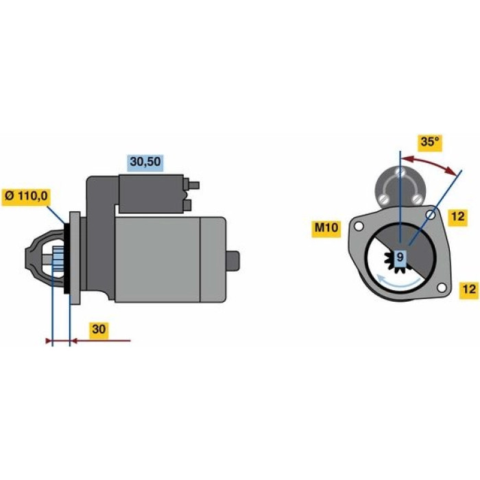 Bosch Anlasser 0001109344