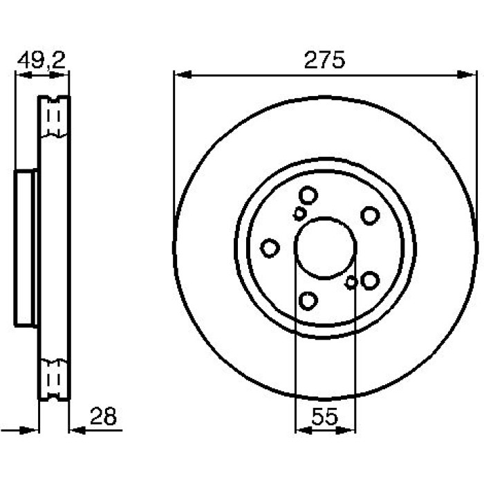 Bosch Bremsscheibe Vorderachse 0 986 478 583 Bosch Bremsscheibe Vorderachse 0 986 478 583