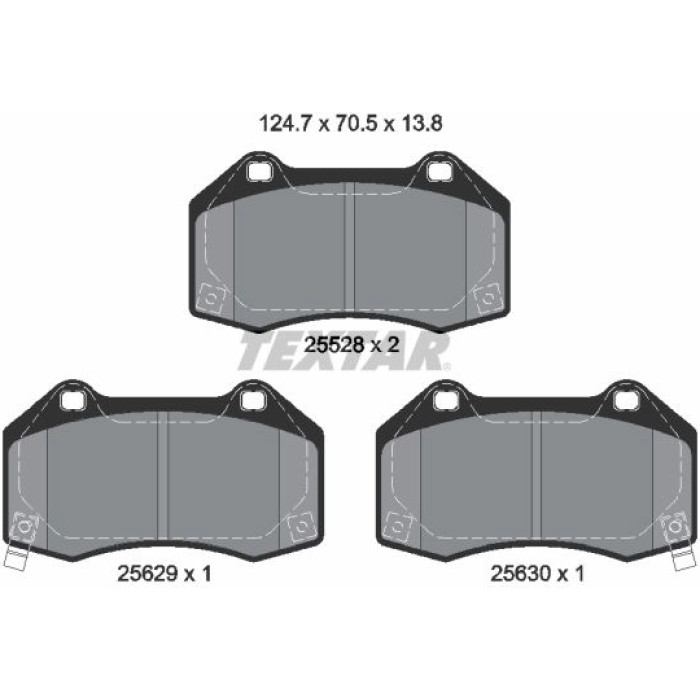Textar Bremsbelagsatz 2552803 Textar Bremsbelagsatz 2552803