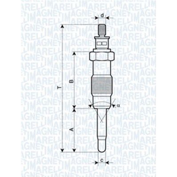 Magneti Marelli Glühkerze 062500300304 Magneti Marelli Glühkerze 062500300304