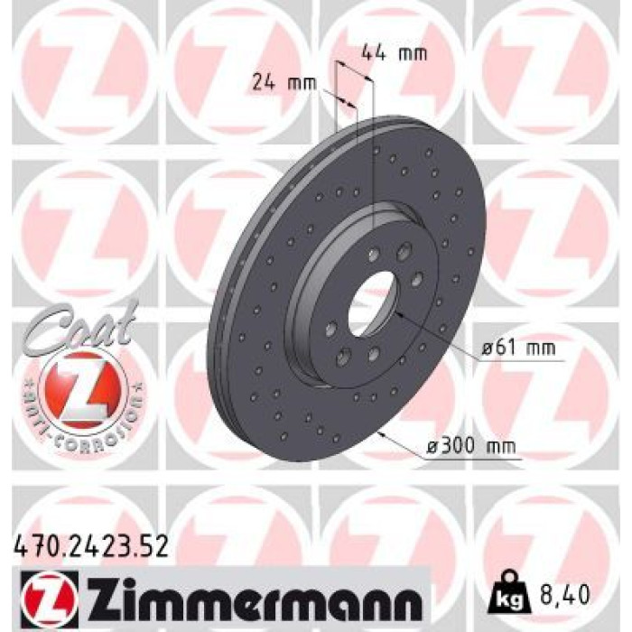 Zimmermann Bremsscheibe Vorderachse Sport 470.2423.52 Zimmermann Bremsscheibe Vorderachse Sport 470.2423.52