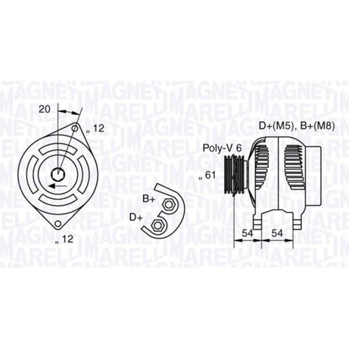 Magneti Marelli Lichtmaschine 063321833010 Magneti Marelli Lichtmaschine 063321833010