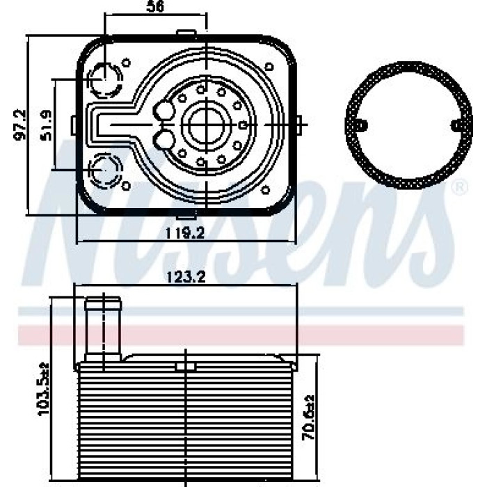 Nissens Ölkühler PKW 90655 Nissens Ölkühler PKW 90655