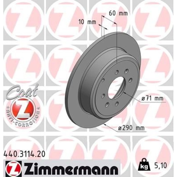 Zimmermann Bremsscheibe 440.3114.20 Zimmermann Bremsscheibe 440.3114.20