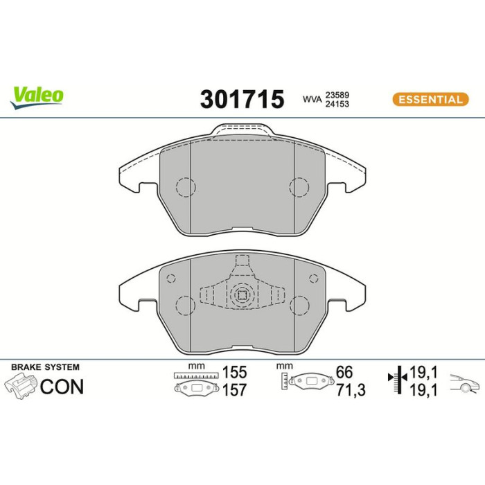 Valeo Bremsbelagsatz 301715