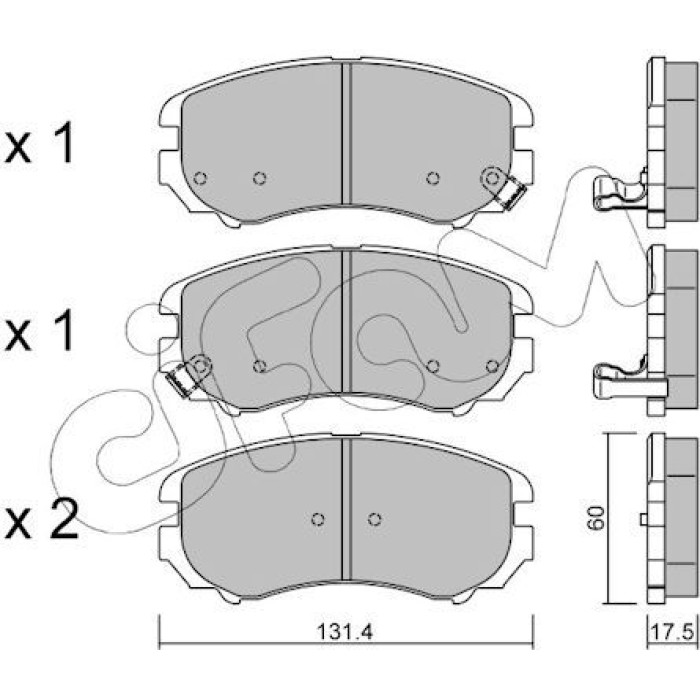 822-503-0 CIFAM Bremsbelagsatz, Scheibenbremse 822-503-0