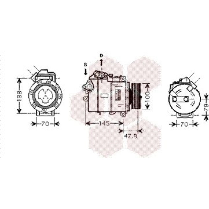 Van Wezel Klimakompressor 0600K331 Van Wezel Klimakompressor 0600K331