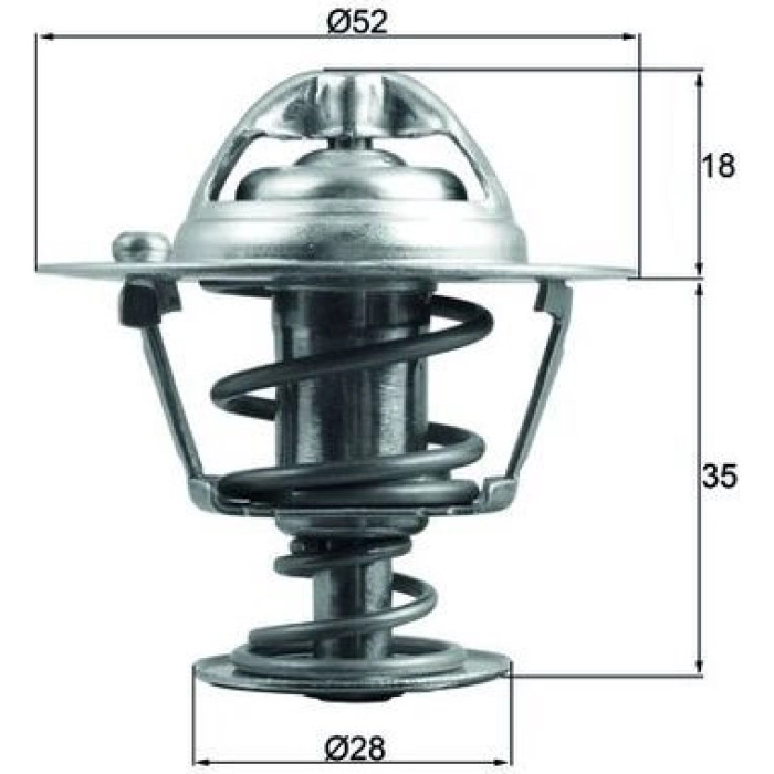 Thermostateinsatz mit Dichtung TX 184 78D Thermostateinsatz mit Dichtung TX 184 78D