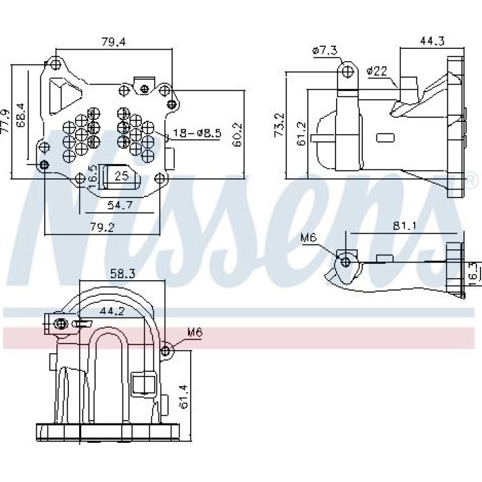 Nissens AGR-Kühler 989313 Nissens AGR-Kühler 989313