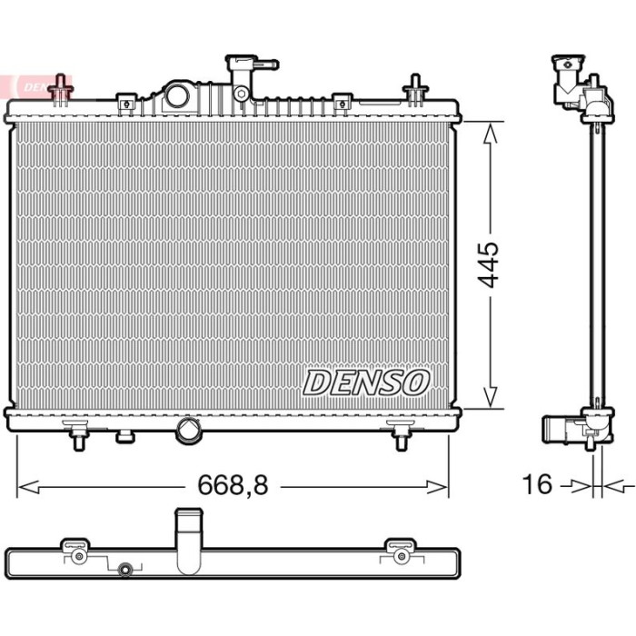 Denso Motorkühler DRM23118 Denso Motorkühler DRM23118