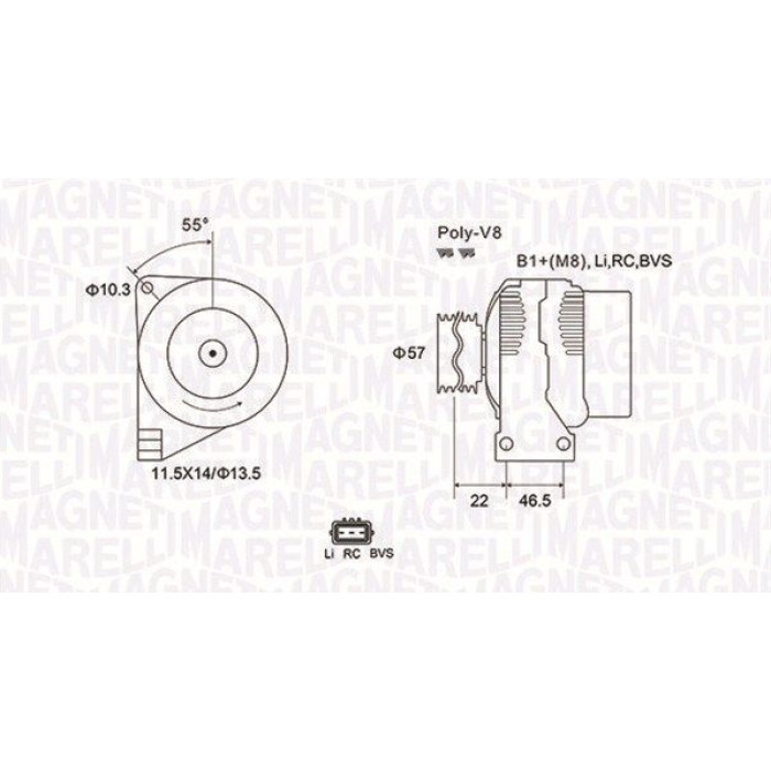 Magneti Marelli Lichtmaschine 063731958010 Magneti Marelli Lichtmaschine 063731958010