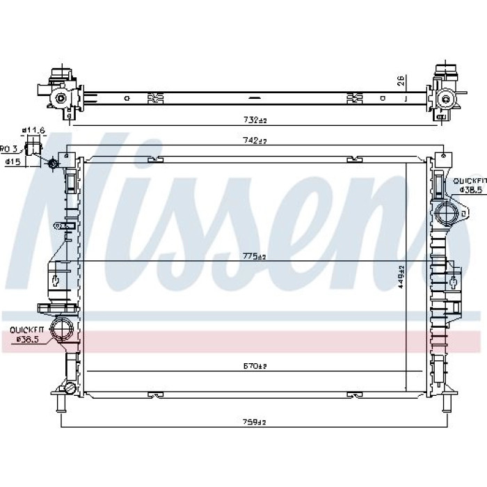 Nissens Wasserkühler PKW 66862 Nissens Wasserkühler PKW 66862