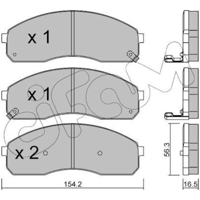 CIFAM Bremsbelagsatz, Scheibenbremse 822-374-0
