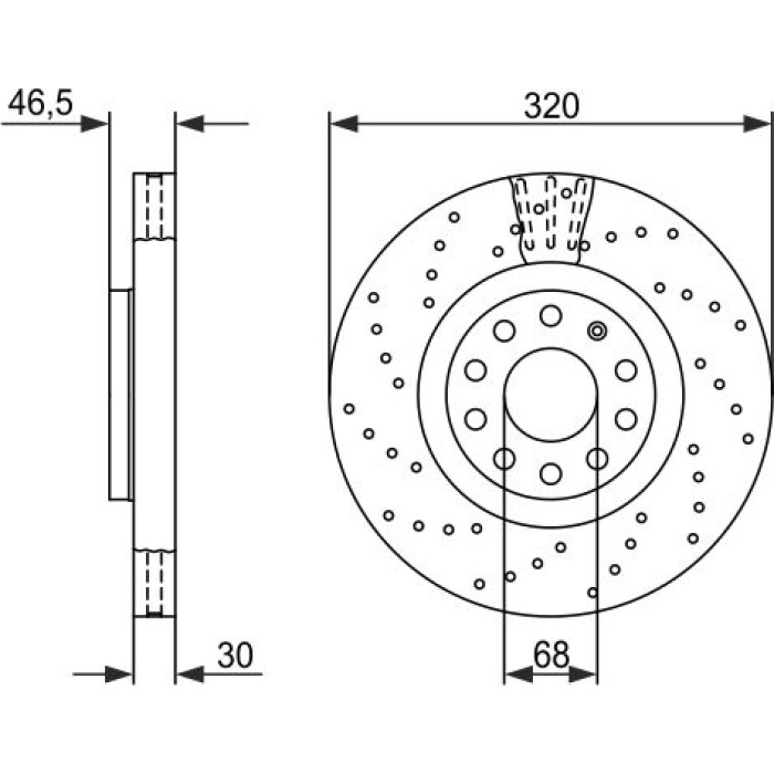 Bosch Bremsscheibe Vorderachse 0 986 479 258 Bosch Bremsscheibe Vorderachse 0 986 479 258