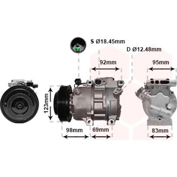 Van Wezel Klimakompressor 8200K239 Van Wezel Klimakompressor 8200K239