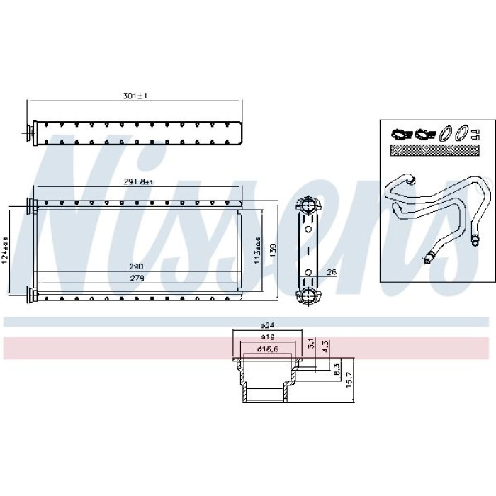 Nissens Heizungskühler PKW 73002 Nissens Heizungskühler PKW 73002