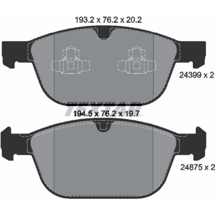 Textar Bremsbelagsatz 2439901 Textar Bremsbelagsatz 2439901