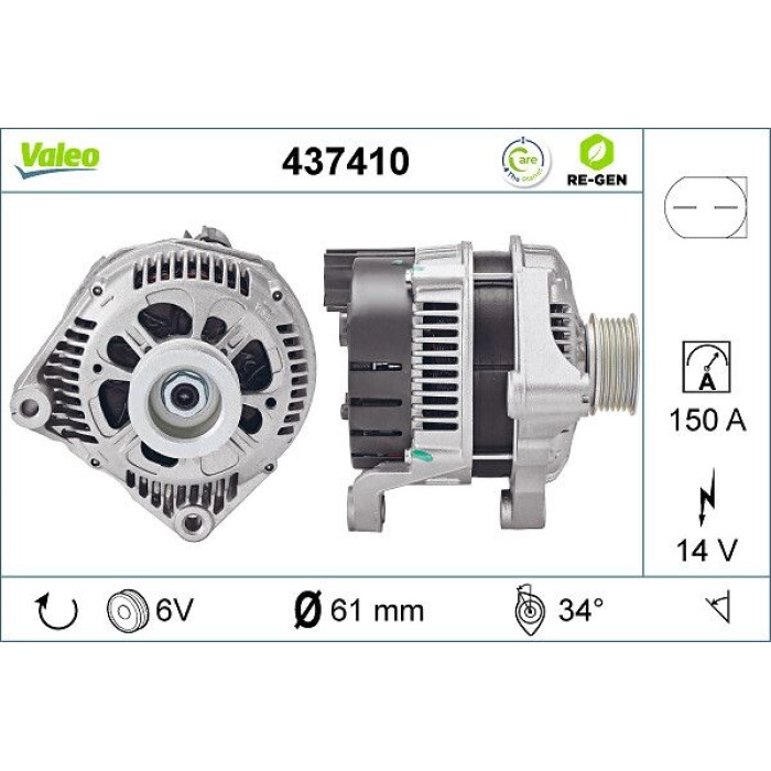 Valeo Lichtmaschine 437410 Valeo Lichtmaschine 437410