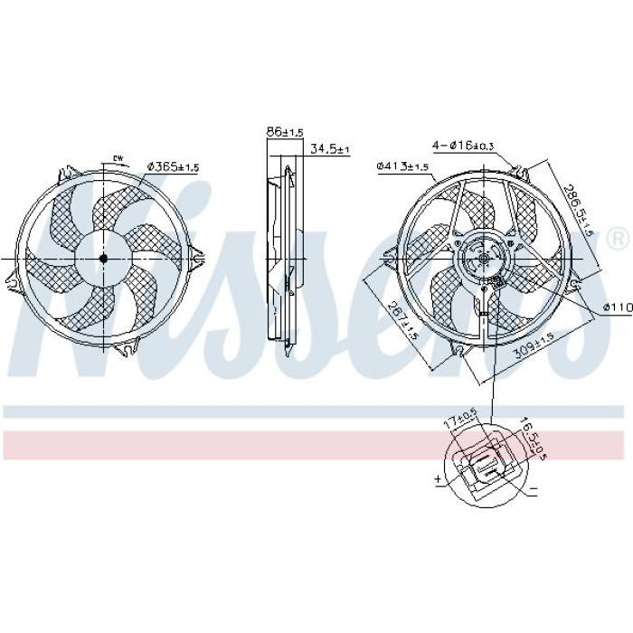 Nissens Kühlerlüfter PKW 850093 Nissens Kühlerlüfter PKW 850093