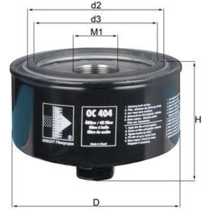 Mahle Original Ölfilter OC 404 Mahle Original Ölfilter OC 404