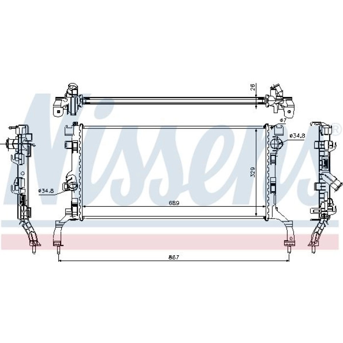 Nissens Wasserkühler PKW 637604 Nissens Wasserkühler PKW 637604