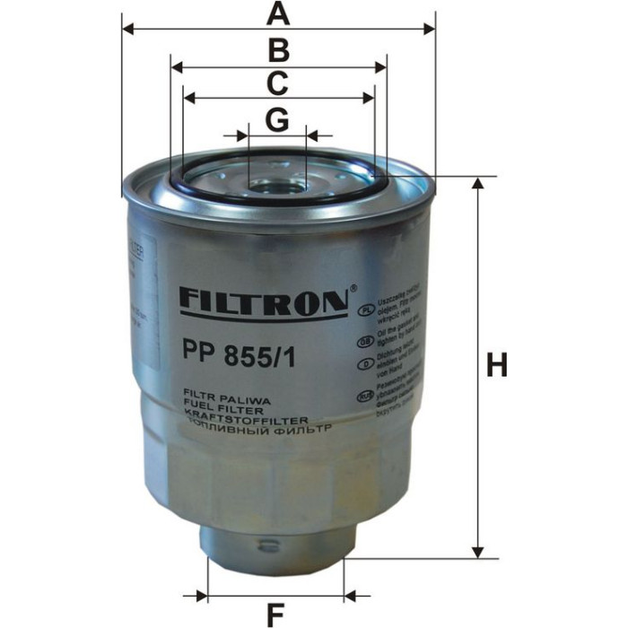 PP 855/1 Filtron Kraftstofffilter PP 855/1 PP 855/1 Filtron Kraftstofffilter PP 855/1