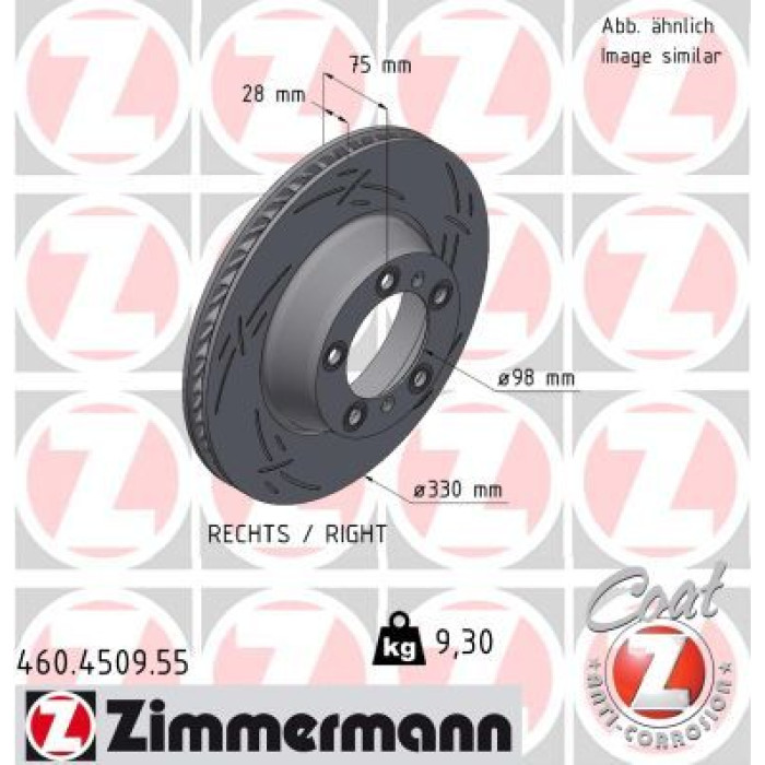 Zimmermann Bremsscheibe 460.4509.55 Zimmermann Bremsscheibe 460.4509.55