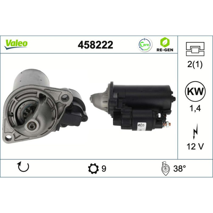 Valeo Anlasser 458222 Valeo Anlasser 458222