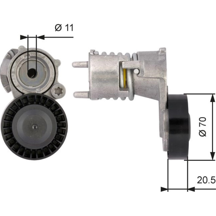 Gates Spannrolle T39117 Gates Spannrolle T39117
