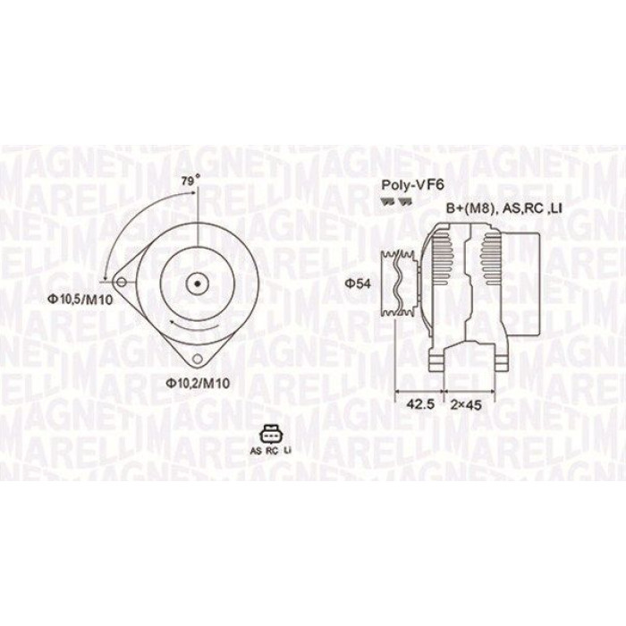 Magneti Marelli Lichtmaschine 063731865010 Magneti Marelli Lichtmaschine 063731865010