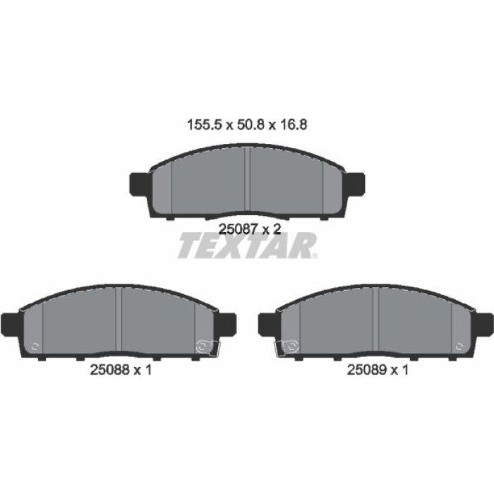 Textar Bremsbelagsatz 2508701