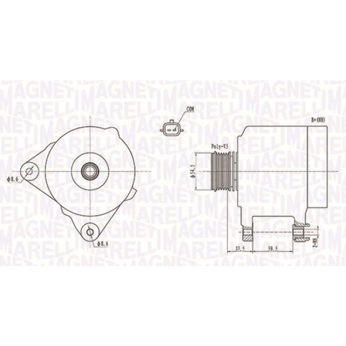 Magneti Marelli Lichtmaschine 063731860010 Magneti Marelli Lichtmaschine 063731860010