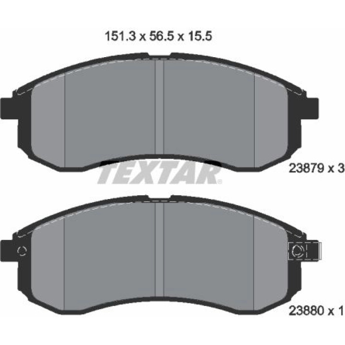 Textar Bremsbelagsatz 2387902 Textar Bremsbelagsatz 2387902