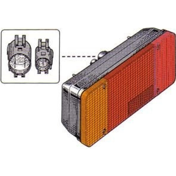 1650925 Van Wezel X-Heckleuchte komplett 1650925 - links 1650925 Van Wezel X-Heckleuchte komplett 1650925 - links