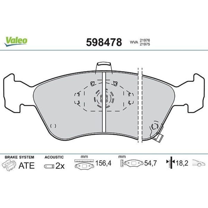 Valeo Bremsbelagsatz 598478