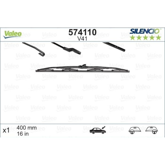 574110 Valeo Scheibenwischer 574110 - Silencio Standard