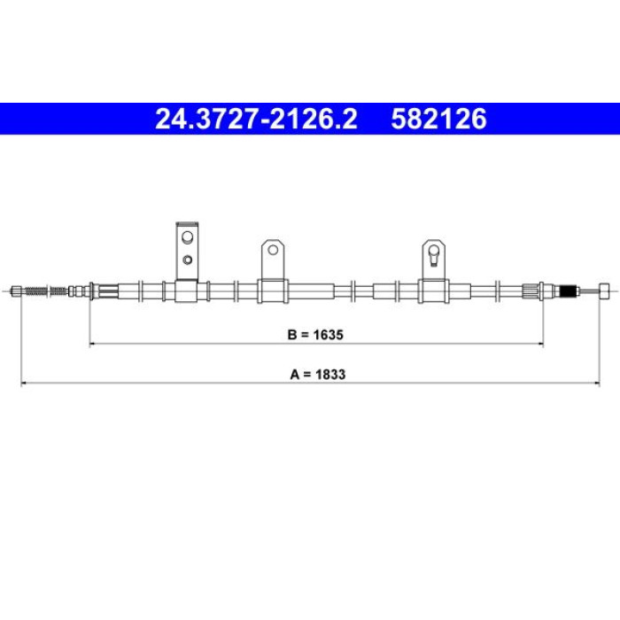 ATE Handbremsseil 24.3727-2126.2 ATE Handbremsseil 24.3727-2126.2
