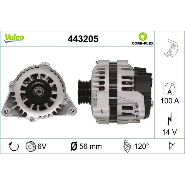 Valeo Lichtmaschine 443205 Valeo Lichtmaschine 443205