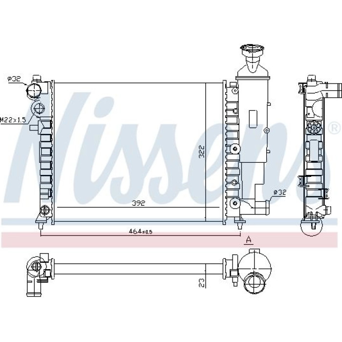 Nissens Motorkühler 61358 Nissens Motorkühler 61358