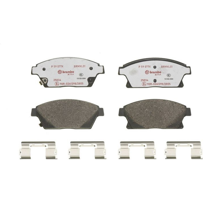 P 59 077X Brembo Xtra Bremsbelagsatz Vorderachse – P 59 077X – 148 x 61 x 19 mm – Bremssystem Bosch – OE Nummer 13301234