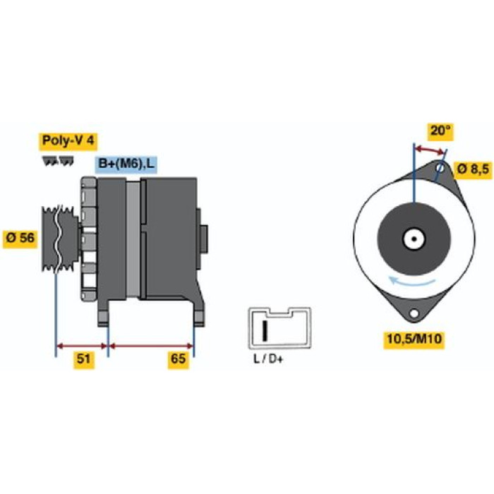 Bosch Lichtmaschine 0 986 032 790
