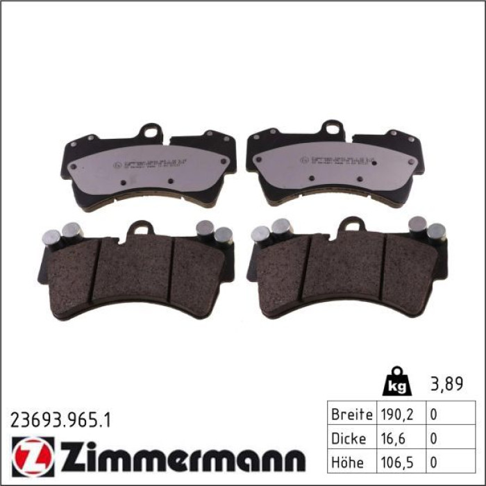 23693.965.1 ZIMMERMANN Bremsbeläge 23693.965.1 23693.965.1 ZIMMERMANN Bremsbeläge 23693.965.1
