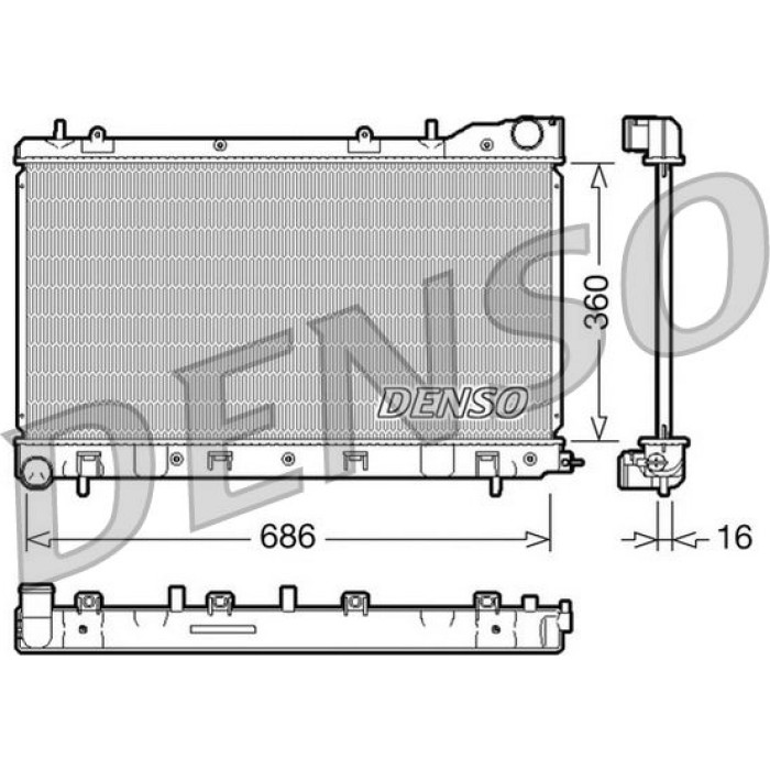 Denso Motorkühler DRM36004 Denso Motorkühler DRM36004